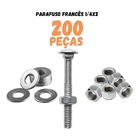 Parafuso Francês 1/4 X 2 Com Porca E Arruela (200 Peças)
