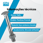 Parafuso Francês Caixa Com 200 Peças Trefix - 5/16x1