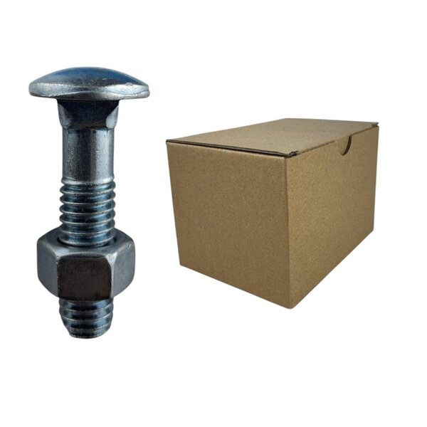 Parafuso Francês Galvanizado Com Porca  - 1/2x2' (caixa Com 5