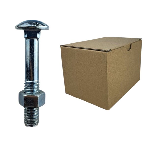 Parafuso Francês Galvanizado Com Porca  - 1/2x3' (caixa Com 5