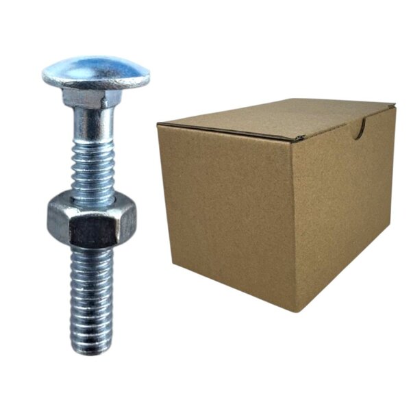 Parafuso Francês Galvanizado Com Porca  - 1/4x11/2' (caixa Co