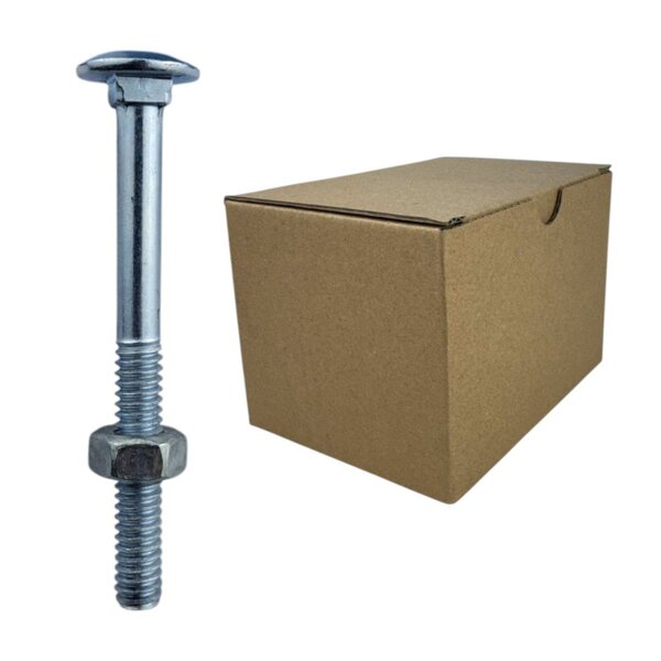 Parafuso Francês Galvanizado Com Porca  - 1/4x21/2' (caixa Co