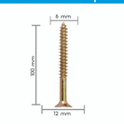 Parafuso Grande Philips 6,0 X 100 Mm Chipboard 100 Pecas