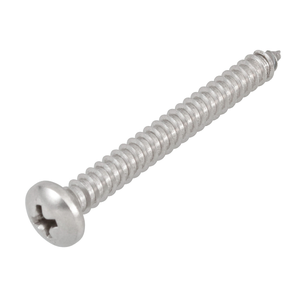 Parafuso de Inox para Área Molhada 4,8x45mm Auto Atarraxante Panela sem Fenda 5 peças