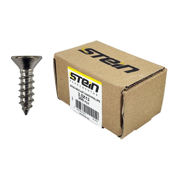 Parafuso Inox Auto Atarraxante Chata Phillips Stein 3,5x13 Ca