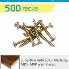 Parafuso Pequeno Philips 3,5x30 Mm Cabeça Chata 500 Pecas
