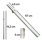 Parafuso Pino Suporte Invisível Prateleira 10 Peças 140mm