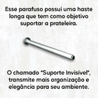 Parafuso Pino Suporte Invisível Prateleira 20 Peças 110mm