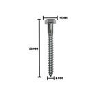 Parafuso Sextavado Rosca Soberba 1/4x60 - 50 Uni (kit)