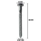 Parafuso Sextavado Soberba Stein 5/16x80 Caixa 150 Pçs