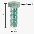 Parafuso Sextavado Zincado Unc 3/8" X 1"