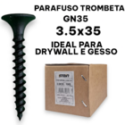 Parafuso Trombeta Agulha Drywall Gesso 1000pçs - Gn35 3,5x35mm