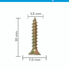 Parafusos Madeira Philips 3,5x20 Mm Caixa 500 Peças Jomarca