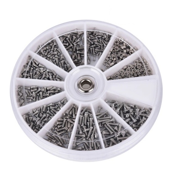Parafusos Relógios Óculos M1 M1.2 M1.4 M1 600pçs Aço Inox