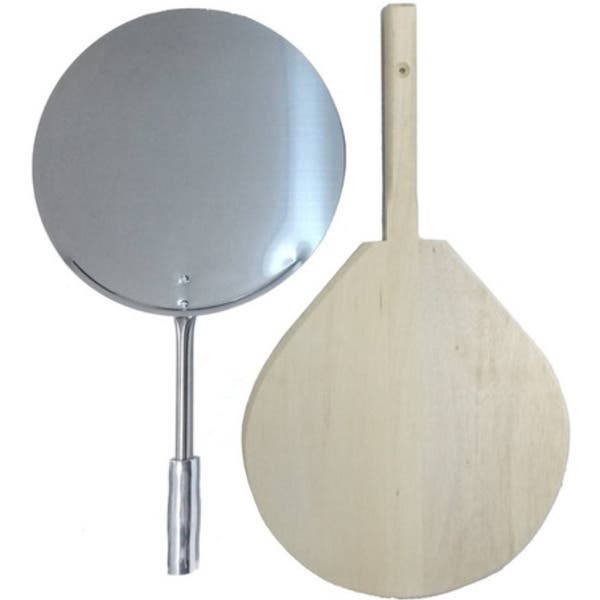 Pás Para Pizza Inox e Madeira 36cm Com Cabo Curto | Leroy Merlin
