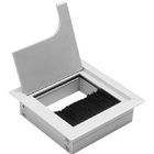 Passa Fio Cabo Alumínio Fosco Quadrado Mesas 80x80mm