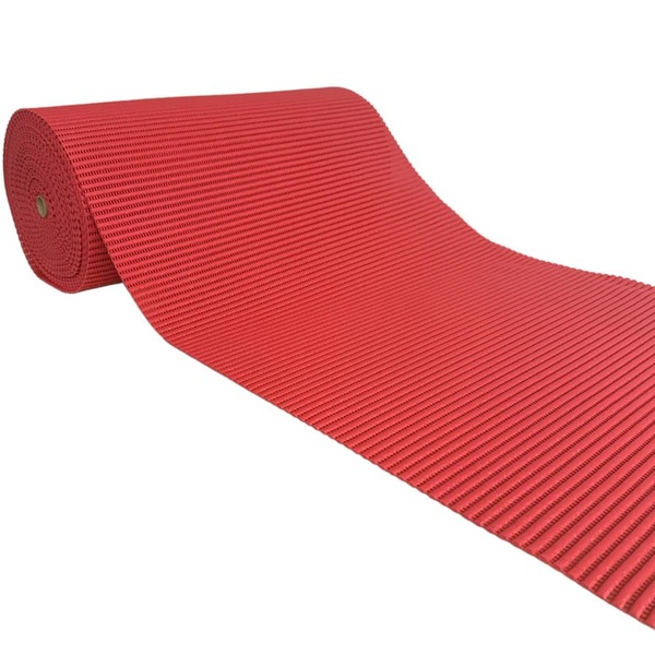 Passadeira Antiderrapante Soft Para Cozinha 2,5mt X 65cm Verm