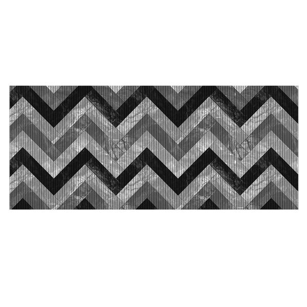 Passadeira Antiderrapante Tropical 43cm X 1,30m Zigzag Mármor