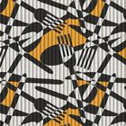 Passadeira Antiderrapante Tropical 43cm X 1,3m Talheres Abstr