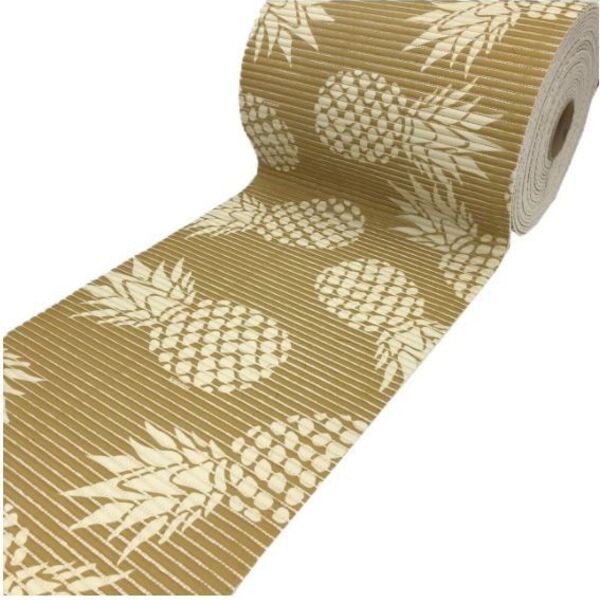Passadeira Antiderrapante Tropical Em Rolo 65cm X 15m Abacaxi