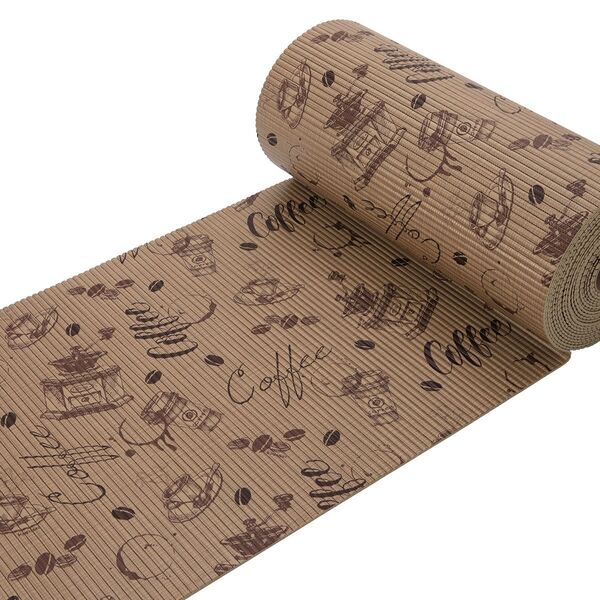 Passadeira Antiderrapante Tropical Em Rolo 65cm X 15m Café Ex