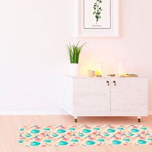 Passadeira Beautiful Cup And  Flowers Único