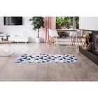 Passadeira Belga Antuérpia 6 Azul-bege 0,66x2,10m - Edantex