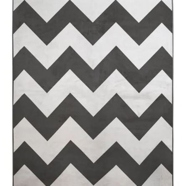 Passadeira Belga Geometric 07 Preto 0,67x1,05m - Edantex