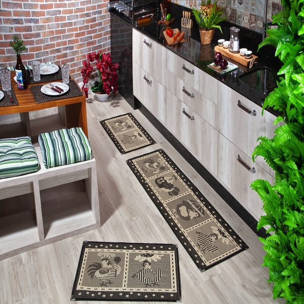 Passadeira Cozinha Sisal Antiderrapante 1,50x0,50m Lancer 69