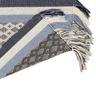 Passadeira Geométrica Retangular Bordada Algodão Interno Cru e Cinza 0,5X2m Tapetes Marajó