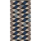 Passadeira Geométrico Mosaico Antiderrapante 66x240cm Cinza C