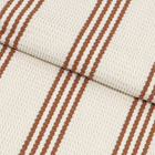 Passadeira Listrada Retangular Assis Algodão Interno Cru e Caramelo Escuro 0,5X2m Tapetes Marajó