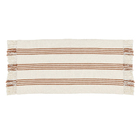 Passadeira Listrada Retangular Assis Algodão Interno Cru e Caramelo Escuro 0,5X2m Tapetes Marajó