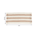 Passadeira Listrada Retangular Assis Algodão Interno Cru e Caramelo Escuro 0,5X2m Tapetes Marajó