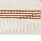 Passadeira Listrada Retangular Assis Algodão Interno Cru e Caramelo Escuro 0.5X1m Tapetes Marajó