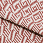 Passadeira Listrado Retangular Diamante Algodão Laranja Interna 0,47x1m Artesanal Teares