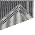 Passadeira Listrado Retangular Diamante Algodão Preto Interna 0,5x1,6m Artesanal Teares