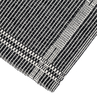 Passadeira Listrado Retangular Diamante Algodão Preto Interna 0,5x1,6m Artesanal Teares