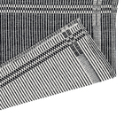 Passadeira Listrado Retangular Diamante Algodão Preto Interna 0,5x1m Artesanal Teares