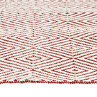 Passadeira Listrado Retangular Étnico Algodão Laranja Interna 0,47x1,6m Artesanal Teares