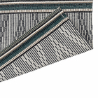 Passadeira Listrado Retangular Monaco Algodão Cinza Interna 0,5x1m Artesanal Teares