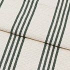 Passadeira Listras Crú com Oliva 1x0,5m Artesanal Teares