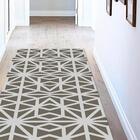 Passadeira Mosaico Snow Antiderrapante 66x240cm Cinza Casa Do