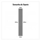 Passadeira Para Sala Preta Estampada Geométrica 4,5m 66cm Ant