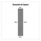 Passadeira Para Sala Preta Estampada Geométrico 3,5 x 66cm An