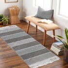 Passadeira Rib D. Crú com Ráfia 1,6x0,47m Artesanal Teares