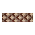 Passadeira Tabaco Geométrico 5m x 66cm Antiderrapante Sisal