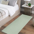 Passadeira Tapete Veludo Cotelê Antiderrapante Verde 45cm X 1