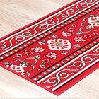 Passadeira Vermelha Veludo 1,5m x 66cm Estampada Antiderrapan