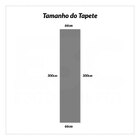 Passadeira Vermelha Veludo 3m x 66cm Estampada Antiderrapante